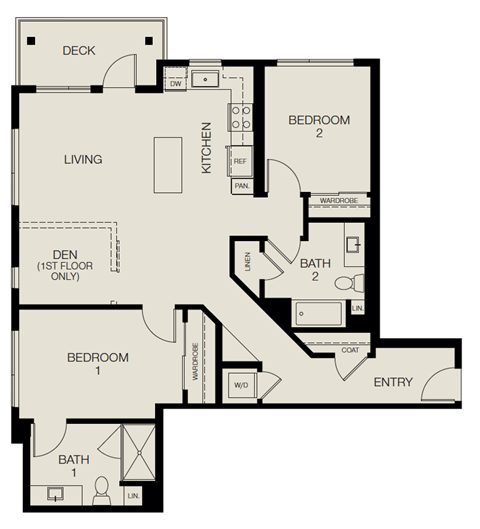 Realm 2D 2 bedroom layout